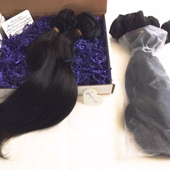COPY - 20” Raw Virgin Unprocessed Natural Brown Malaysian Straight Weft Hair Ex… - Picture 1 of 5